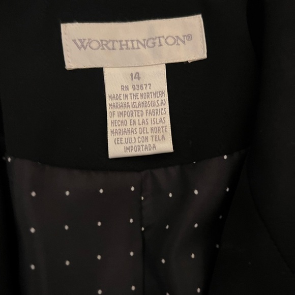 Worthington black blazer size 14 NWT - Picture 12 of 12